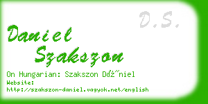 daniel szakszon business card